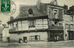 Chateaubriant * RARE CPA Avec Pub Vve NEY Succ. Spécialité De Macarons Rue Du Couëré Fabrique Angélique - Châteaubriant