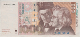 Deutschland - Bank Deutscher Länder + Bundesrepublik Deutschland: 1000 DM 1991, Ersatznote Mit Serie - Other & Unclassified