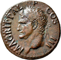Agrippa (12 V.Chr.): Æ-As, Posthum Unter Caligula, 10,81 G, Kampmann 4.5, RIC 58, Sehr Schön - Vorzü - The Julio-Claudians (27 BC To 69 AD)