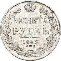 Russland: Nikolaus I. 1825-1855: Rubel 1844 CПБ-АЧ, St. Petersburg. KM# C 168.1, Bitkin 200. 20,75 G - Russia