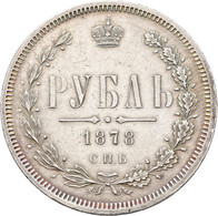 Russland: Alexander II. 1855-1881: Rubel 1878 CПБ-НФ, St. Petersburg. KM# Y 25, Bitkin 92. 20,63 G. - Russia