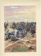 ARTILLERIE 1914 DESSIN AQUARELLE ET GOUACHE DE PIERRE ALBERT LEROUX - Uniformes