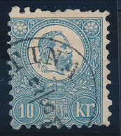 O 1871 Kőnyomat 10kr "(KU)TINA" (26.000 + Gudlin 500 Pont) (pici Elvékonyodás / Small Thin Paper) - Other & Unclassified