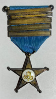 Médaille Décoration. Etoile De Service Dorée Du Congo Belge. Récompense Des Services Rendus à La Colonie.  5 Barettes - Belgium