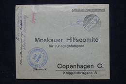 ALLEMAGNE - Cachet Militaire Sur Enveloppe Du Comité Des Prisonniers De Guerre Pour Copenhague En 1917 - L 114322 - Cartas