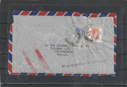 Hong Kong BY AIR TO OFFICE OF EXCHANGE ONLY AIRMAIL COVER FRONT TO Sweden 1947 - Storia Postale