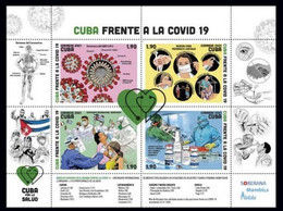 CUBA 2021 *** New COVID-19 And Us, Vaccine Mask Virus Corona Coronavirus MS  MNH (**) Limited Edition - Nuevos