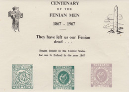 Ireland Centenary Of Fenian Men 1867-1967 Set Of Three Sheets - Nuovi
