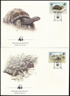 1985 WWF: Aldabrai óriásteknős Sor 4 Db FDC-n Mi 104-107 - Other & Unclassified