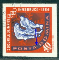 1963 Ice Hockey,Innsbruck Winter Olympics,Romania,Mi.2205,"Sun Eclipse" Error,VFU/2 - Errors, Freaks & Oddities (EFO)
