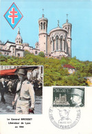 Carte Postale 1er Jour - Le Général Brosset - Libérateur De Lyon En 1944 - Basilique De Fourvière - 1970-79