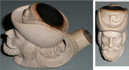 Rare Ancien Fourneau Foyer De Pipe En écume De Mer, Mousquetaire D'Artagnan - Meerschaumpfeifen