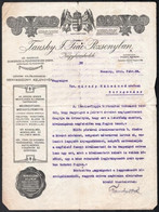 1911 Pozsony,Tausky J. Fiai Nagykereskedők Fejléces Levélpapírjára írt Levél - Unclassified