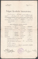 1916 Bp., Polgári Fiúiskola Bizonyítvány - Unclassified