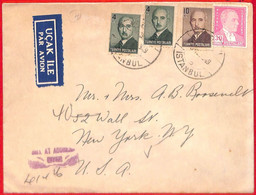 Aa2097 - TURKEY - POSTAL HISTORY - AIRMAIL COVER To USA - 1949 - Covers & Documents