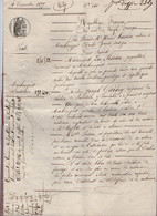 VP19.055 - MAUBOURGUET - Acte De 1877 - Entre Melle Zoé PESSAN & Mr J. GARDEY Régisseur Du Château Sauveterre - Manuscrits