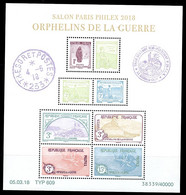 France - 2018 - Orphelins De Guerre Paris Philex - NEUF - Feuillet No F5226 - Cote 100,00 Euros - Neufs