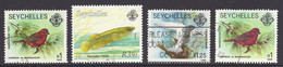 Seychelles - Fauna, Wild Animals, Fish, Killifish Birds Madagascar Fody (2v. 1986 -1988 R1) Sterne - Different Used - Seychelles (1976-...)