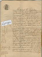 VP19.056 - SAUVETAT DE SAVERES - Acte De 1876 - Entre Mr J. PEZET & Mme PEZET épouse HERAILLE à SAINT CAPRAIS - Manuscrits