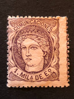 SPAIN SG 172  1m Brown  MH* - Unused Stamps