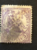 SPAIN SG 218a  5c Mauve  FU - Used Stamps