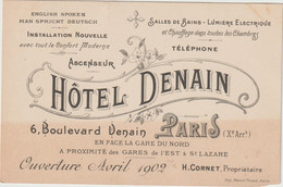 Publicité Hotel Denain Paris - Publicité