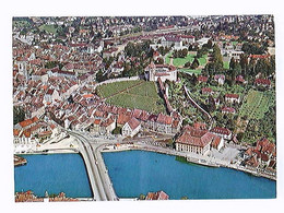 Schaffhausen, Rhein Mit Schifflände, Munot Und Altstadt, Flugaufnahme, AK, Ungelaufen, Ca. 1965 - Hausen Am Albis 