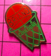 613G Pin's Pins / Beau Et Rare / THEME SPORTS / BASKET-BALL COULOGNE BRIAND BALLON PANIER - Basketball