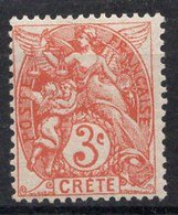 CRETE Timbre Poste N°3** Neuf  Sans Charnière TB Cote : 6 €00 - Ongebruikt