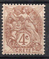 CRETE Timbre Poste N°4** Neuf  Sans Charnière TB Cote : 6 €00 - Unused Stamps