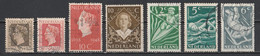 Pays-Bas 1948 : Timbres Yvert & Tellier N° 489 - 490 - 495 - 497 - 499 - 500 - 501 Et 502 Oblitérés. - Usati