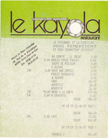 ADDITION RESTAURANT "LE KAYOLA" - ST JEAN DE LUZ - Facturen
