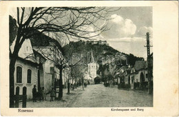 ** T2/T3 Barcarozsnyó, Rozsnyó, Rosenau, Rasnov; Templom Utca és Vár / Kirchengasse Und Burg / Church, Street, Castle (E - Unclassified