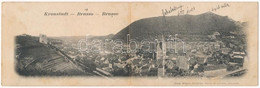 * T2/T3 Brassó, Kronstadt, Brasov; Kihajtható Panorámalap. Julius Müller's Nachfolger Tartler & Schreiber / Folding Pano - Unclassified