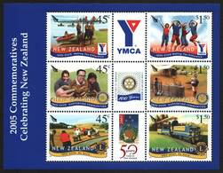 Neuseeland 2005 - Mi-Nr. Block 179 ** - MNH - YMCA, Rotary, Lions Club - Unused Stamps