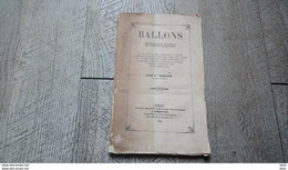 Brochure Ballons Hydrauliques De Girard Capitaine Infanterie 1858 Planche Force Ascentionnelle Militaria - Aviation