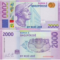 NEW Albania 2000 Leke 2020 (2022) Paper Money, Banknotes. UNC - Albanie