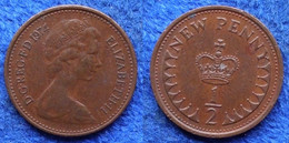 UK - 1/2 New Penny 1974 KM# 914 Elizabeth II Decimal Coinage - Edelweiss Coins - 1/2 Penny & 1/2 New Penny