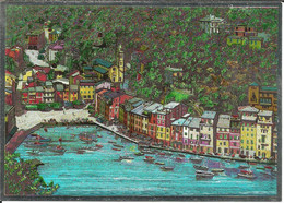 Portofino (Genova) Scorcio Panoramico, Carta Argentata, Panoramic View, Silver Paper, Vue Panoramique - Genova (Genoa)