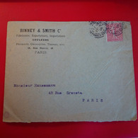 LETTRE PARIS PUB BINNEY AND SMITH FABRICANTS EXPORTATEURS IMPORTATEURS - Cartas & Documentos