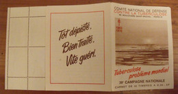 Carnet De Timbres Antituberculeux 1969-1970. Tuberculose Anti-tuberculeux. Complet - Antitubercolosi