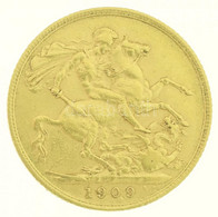 Nagy-Britannia 1909. 1S Au "VII. Edwárd" (8,01g/0.917) T:2- Kis Ph. Great Britain 1909. 1 Sovereign Au "Edward VII" (8,0 - Unclassified