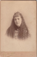 Photo Format 16 X11 Cm  Jeune Fille Aux Cheveux Longs Photographe REUTLINGER Paris - Antiche (ante 1900)