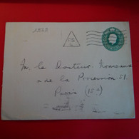 ENTIER LONDON POUR PARIS 1929 CACHET TRIANGLE FSL - Entiers Postaux