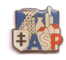 P159 Pin's ASP Croix Lorraine Agence Services Paiement Nancy Meurthe Et Moselle Thème De Gaulle Pétrole Achat Immédiat - Administrations