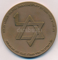 Izrael 1987. "Misgav Ladach Kórház Jeruzsálem - Jeruzsálem Nap 1987.05.27." Kétoldalas, Bronz Emlékérem, Peremen Jelzett - Unclassified