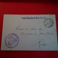 LETTRE MAROC FEZ CACHET 2E REGIMENT ETRANGER LE CAPITAINE POUR LIEUTENANT DE SAINTE MARIE RABAT TROUPES D OCCUPATION - Lettres & Documents