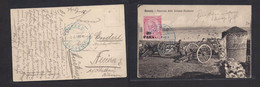 Albania. 1914 (3 June) Durres - Neueen, Austria, Bohemia. Rare Fkd Photo Card Camons, Venezia Castle. Rarity Comercial M - Albania