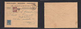 Algeria. 1929 (8 Aug) Alger, Aumal Locally Illustrated Fkd Env + Taxed + Local 1fr Postage Due Tied Cds + Aux Charge Mar - Argelia (1962-...)