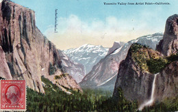 Yosemite Valley From Artist Point - CA  - Autocollant Au Dos Panama Pacific International Exposition San Francisco - Yosemite